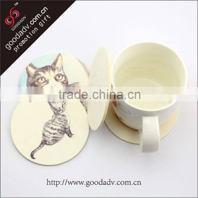 2015 custom made all kinds pattern absorbent paper drink coasters