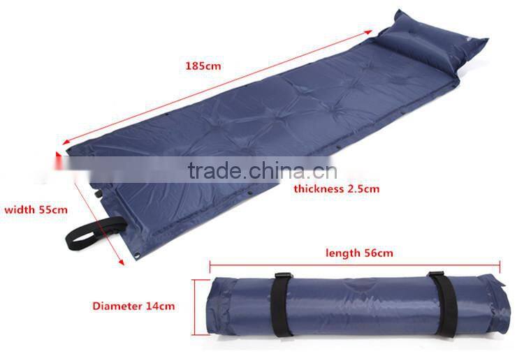 Outdoor single person damp-proof sleeping self inflating camping mattress
