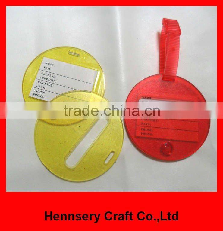 Promotion hard hard plastic hang tag