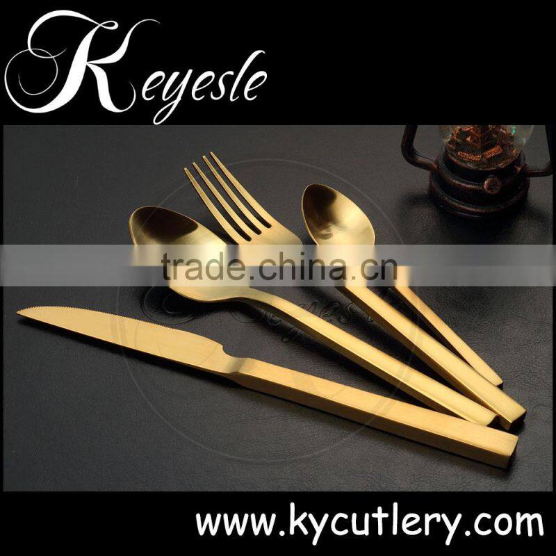 gold stainless flatware,rose gold flatware,gold cutlery 24pcs