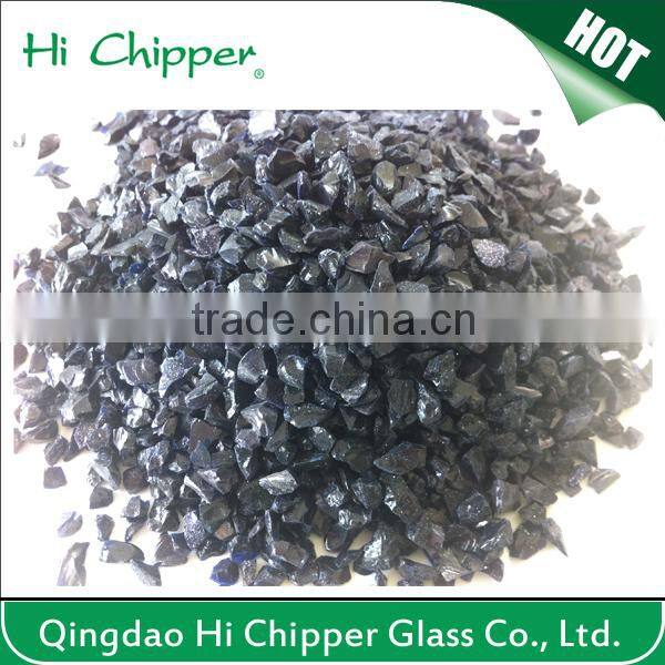 Fireplace decoration colored glass stone