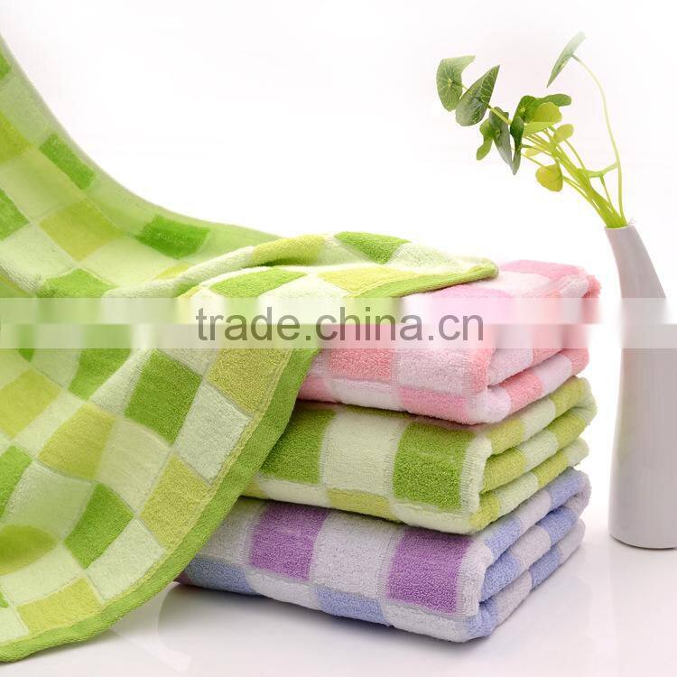 70x140cm 400g cotton luxury checkered jacquard bath towel