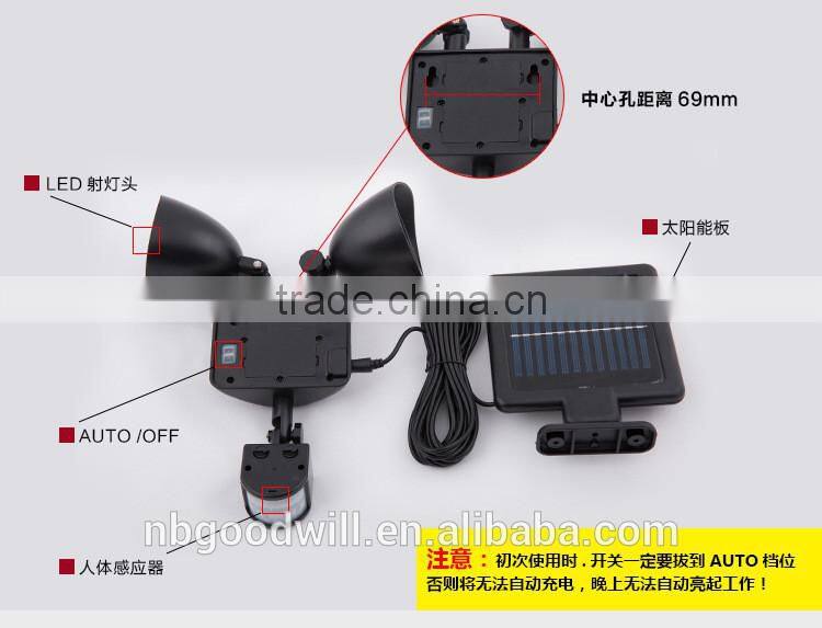 Outdoor solar LED lights, the human body induction lamp, waterproof double induction street light, solar garden light