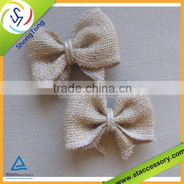 Fashion burlap flower,burlap bow and high quality ,handmade burlap