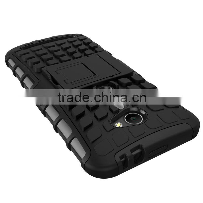 Dual layer armour TPU Gel case for ASUS Zenfone 2 with kickstand