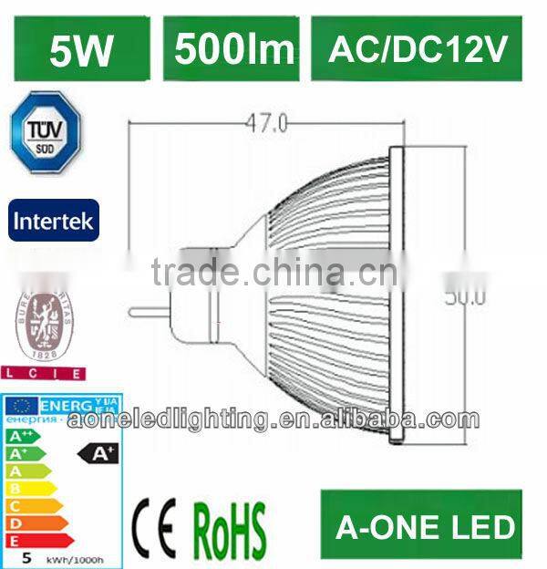 Alibaba express high quality 5w mr16 gu5.3 led spotlight