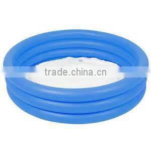 New 60" 3-Ring Pool Inflatable Kids Plastic Swimming Bathtub Paddling Ball Pool,Red And Blue