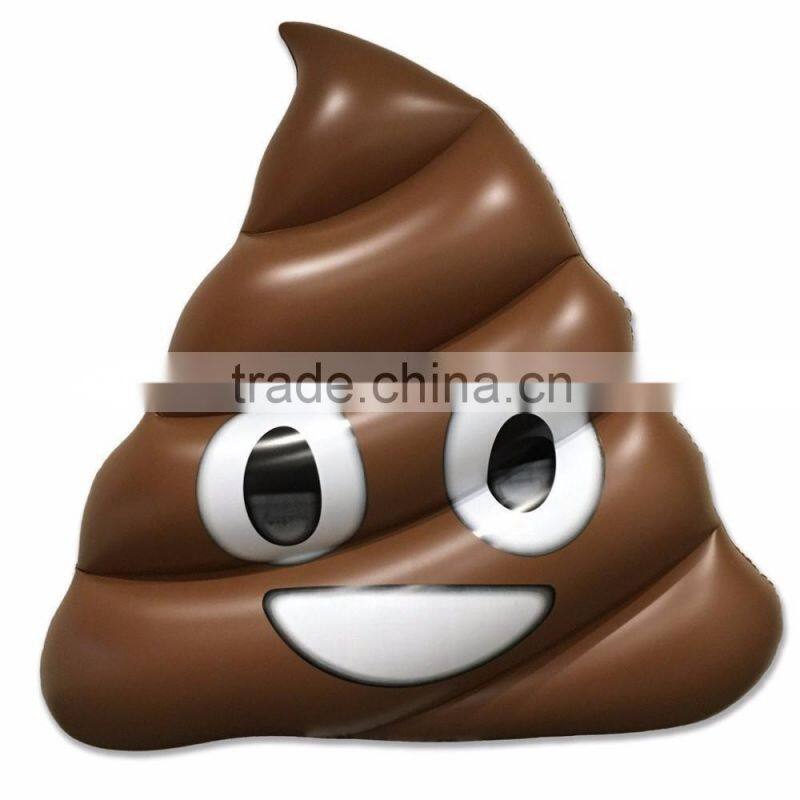New Design Giant Poop Emoji Float Inflatable Emoji Pool Float for Water Fun
