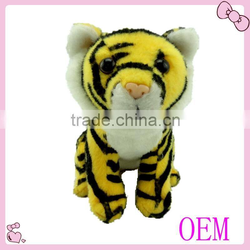 Lovely 10cm mini plush animal tiger soft toys