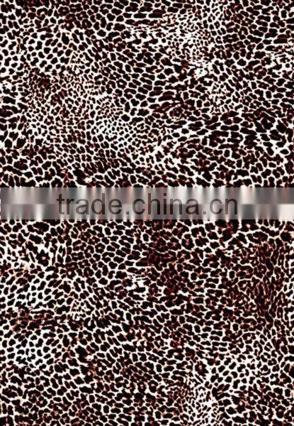 polyester leopard print taffeta fabric for many use