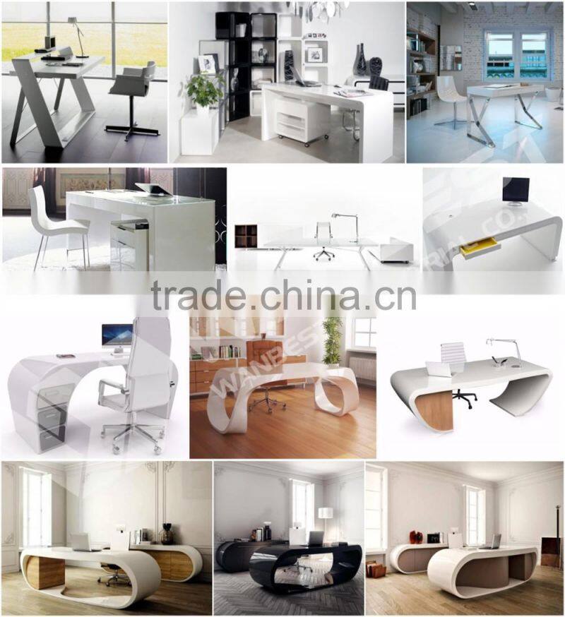 Half Round Office Desk Artistic Design U Type Office Desk