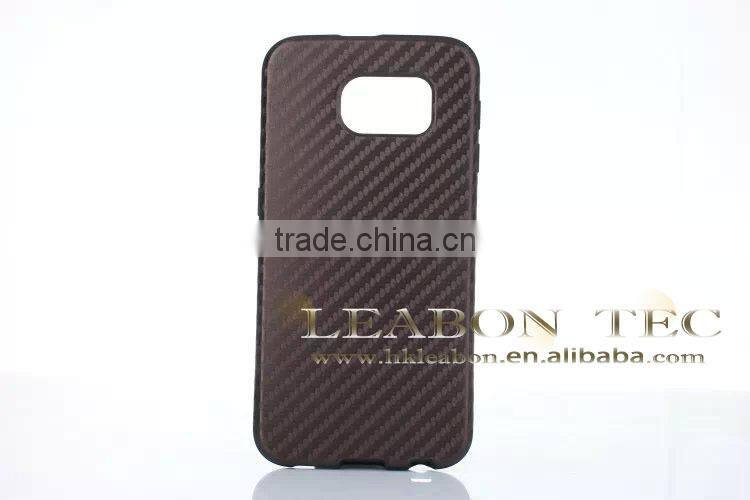 high quality ultrathin carbon fiber style Soft TPU Back Cover Case For Samsung Galaxy S6