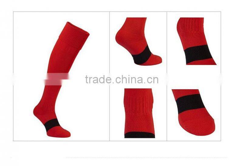 wholesale custom soccer socks with nylon tube cotton sole