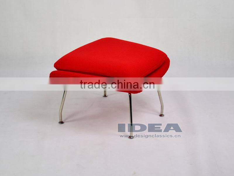 Replica Womb Chair Foot Stool - Red Wool Fabric