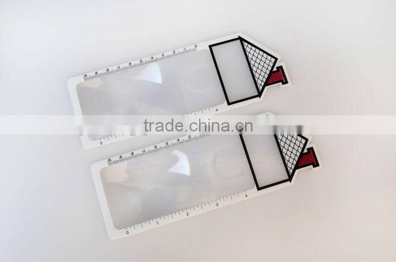 Promotional plastic bookmark magnifier Ruler for reading