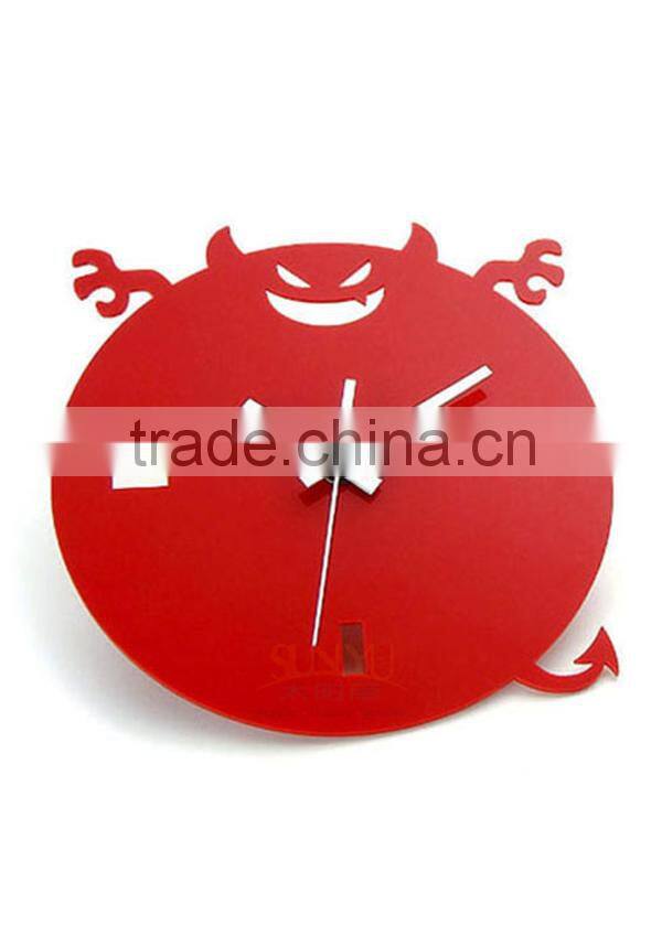 Clear /Color Acrylic Wall Clock With Interesting Shape