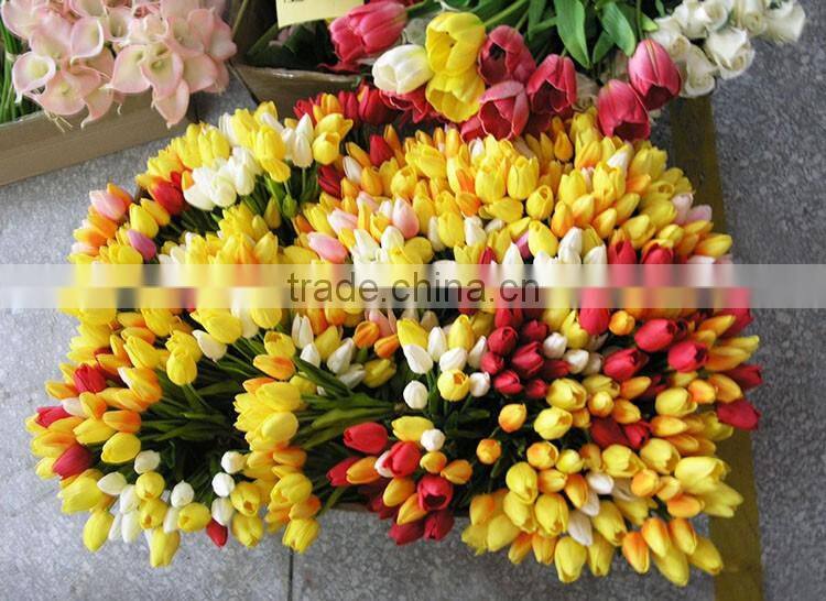 hot sale real touch PU artificial flower mini tulip