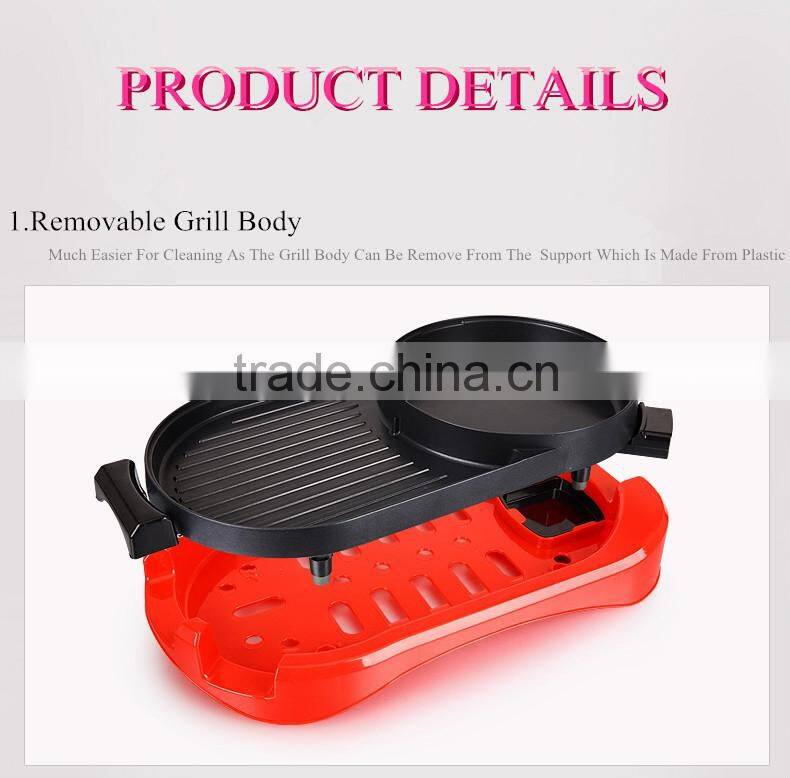 Convenient Used multi-fuction Electric Teppanyaki Grill with Steamboat
