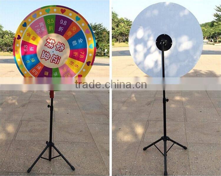 China FLY Colorful fortune trade show tabletop spinning prize wheel promotional luck turntable