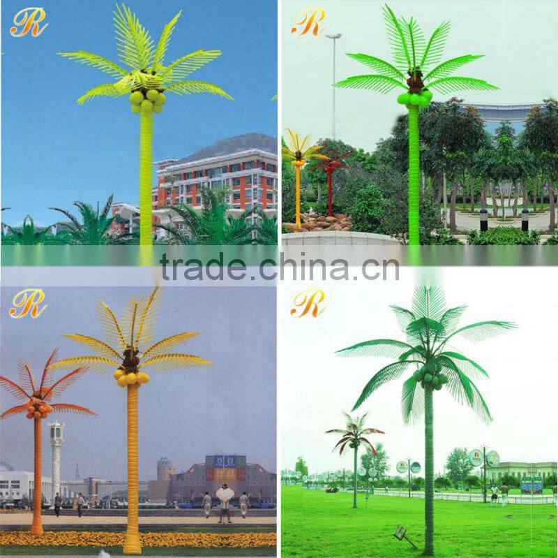 man made outdoor lighted led festival decoration palm tree