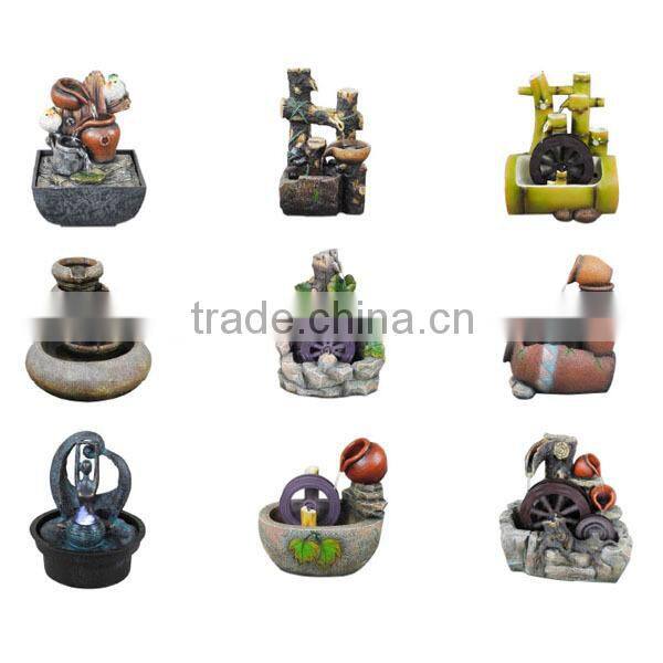 Large size Resin outdoor fountains in jar shape