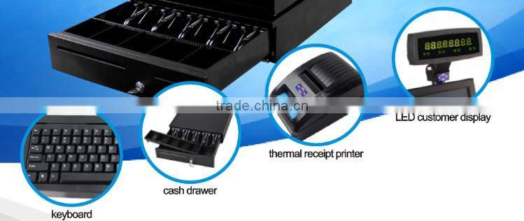 supermarket pos machine/pos terminal with printer/all in one pos machine