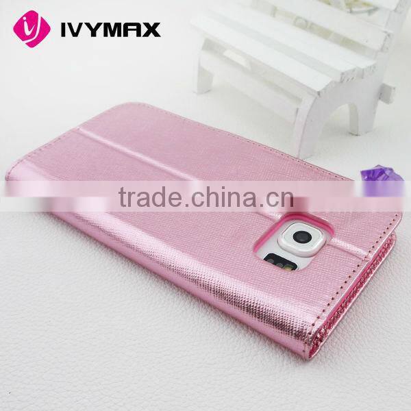 Classic Leather Wallet Case for Samsung Galaxy S6 Flip Case