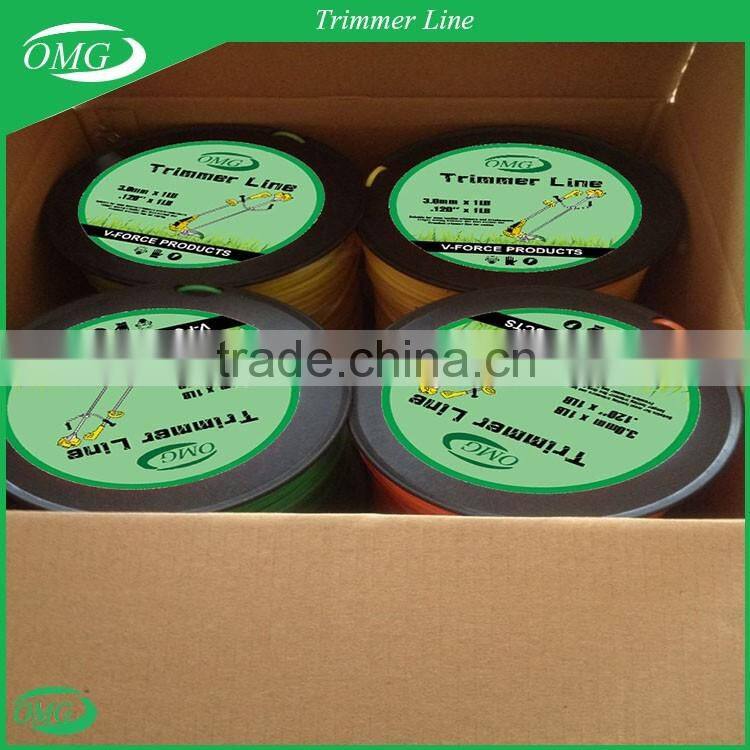Professional Grade 2.4mm x 8LBS Dual Color Nylon Grass Trimmer Line