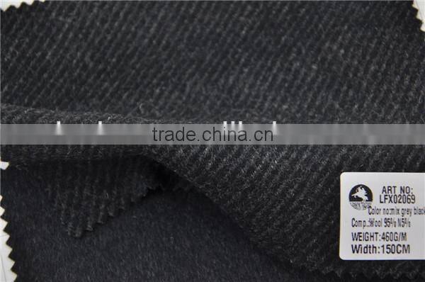 Wholesale high quality twill wool nylon woolen tweed fabric