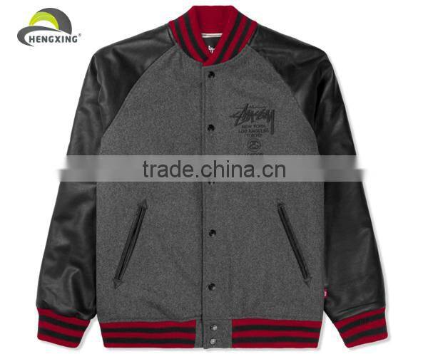custom high quality wool jacket/ leather jacket/winter jacket