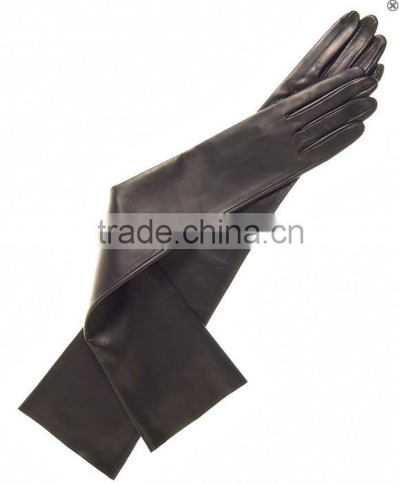 Women's Long Elbow Length Winter Gloves with 1/2 Fingers (8 Button Length)/fingerless gloves