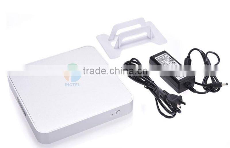 Intel Celeron dual core C1037U 1.8GHz new style laptop pc dual lan mini pc 4G RAM 64G SSD 500G HDD