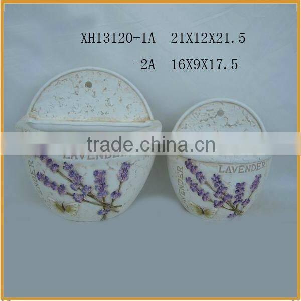 Garden decoration long new style ceramic wall flower pot