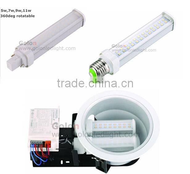 g24 led 7w 100-277V 110Lm/W Ra80 led g24q-2 light 11w 9w 5w plc 2 pin led g24 lamp