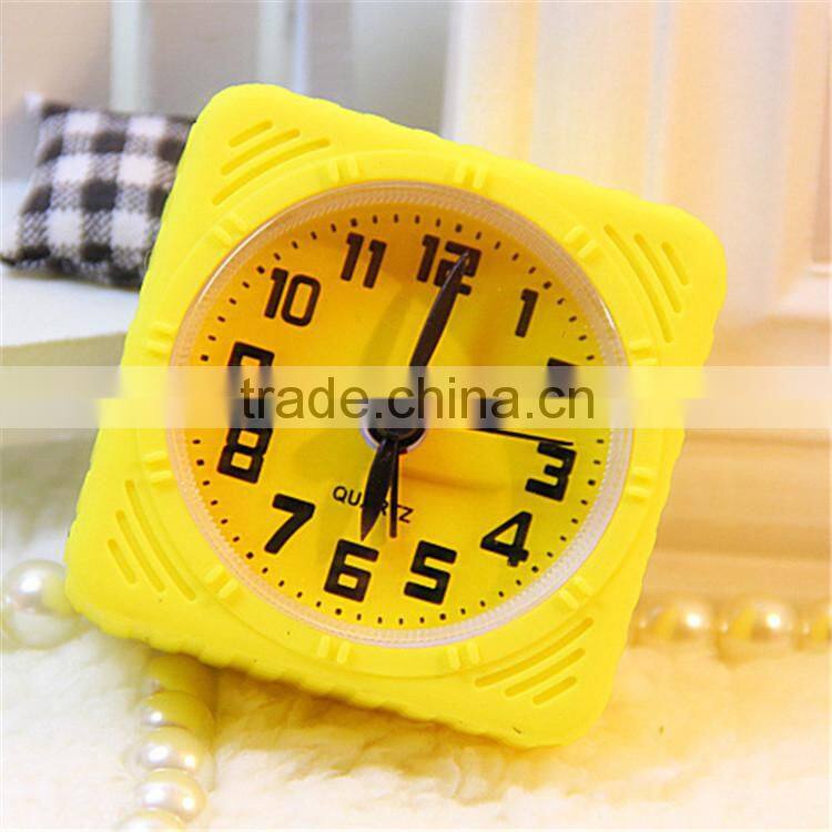 2015 Promotional gift animal shaped alarm clock Silicone Table Clock
