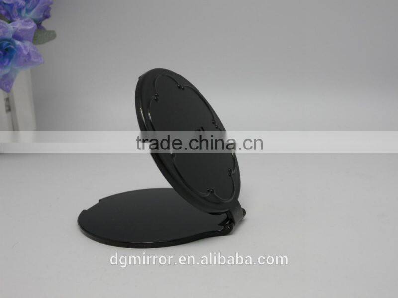 Black single surface mirror,foldable mirror,cosmetic pocket mirror, protable mirror