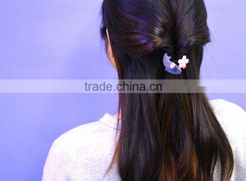 2016 Fashion flower and cat hair clip