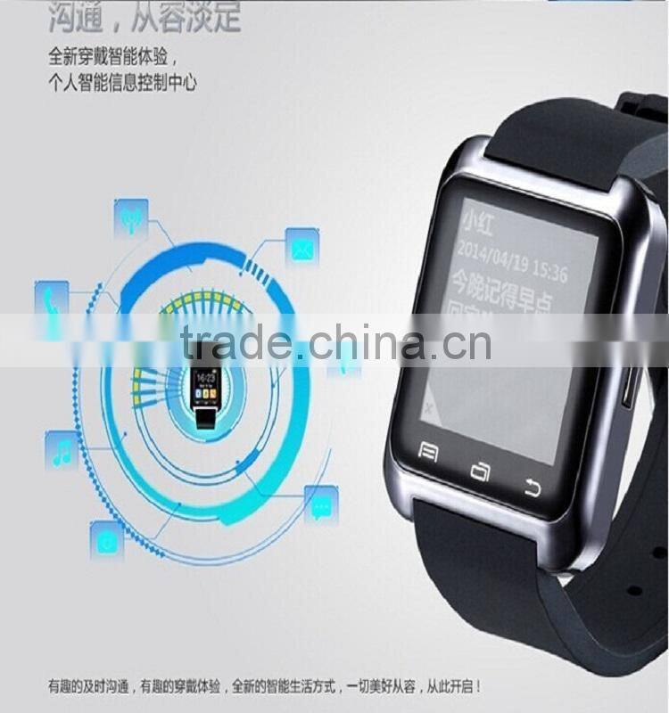 New arrival Touch Screen China Smart Watch Phone Hot wholesale with Pedometer Waterproof Bluetooth U80