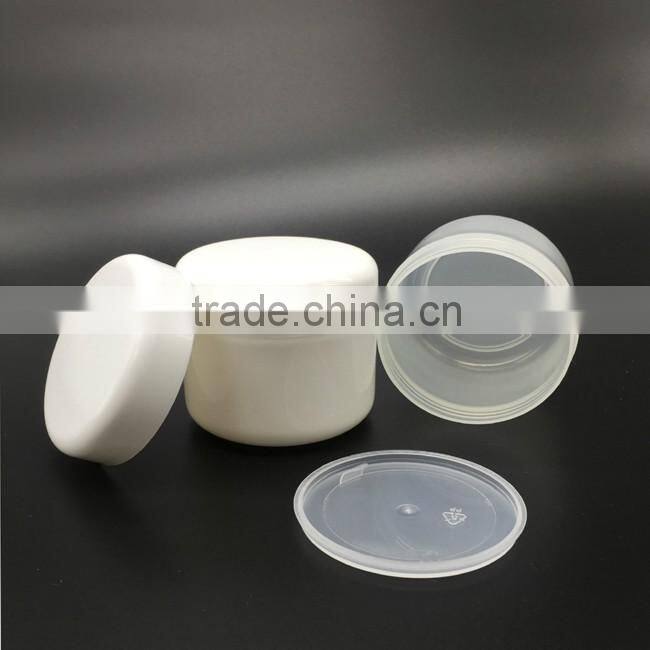 wholesale 150g 5 oz white plastic pp cosmetic cream jars with screw cap