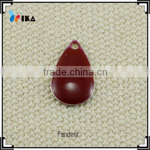 drop shape coated red alloy meal pendant for underwear