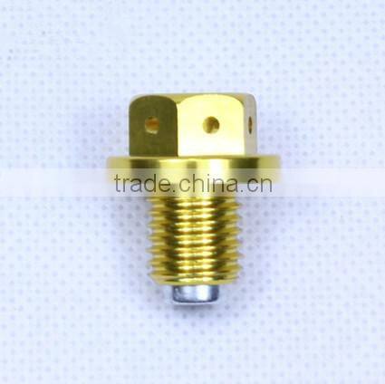 high quality aluminum cnc oil tank bolts with magnet