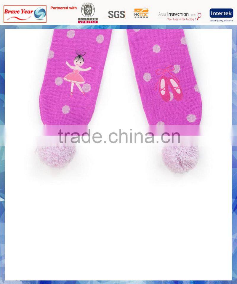 100% acrylic ballerina knit child hat scarf gloves set
