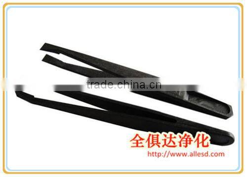ESD Series Black Anti-static Stainless Steel Tweezers