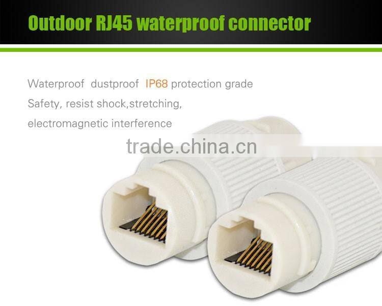 Waterpoof cat5 rj45 connector bush to din cable for wifi router