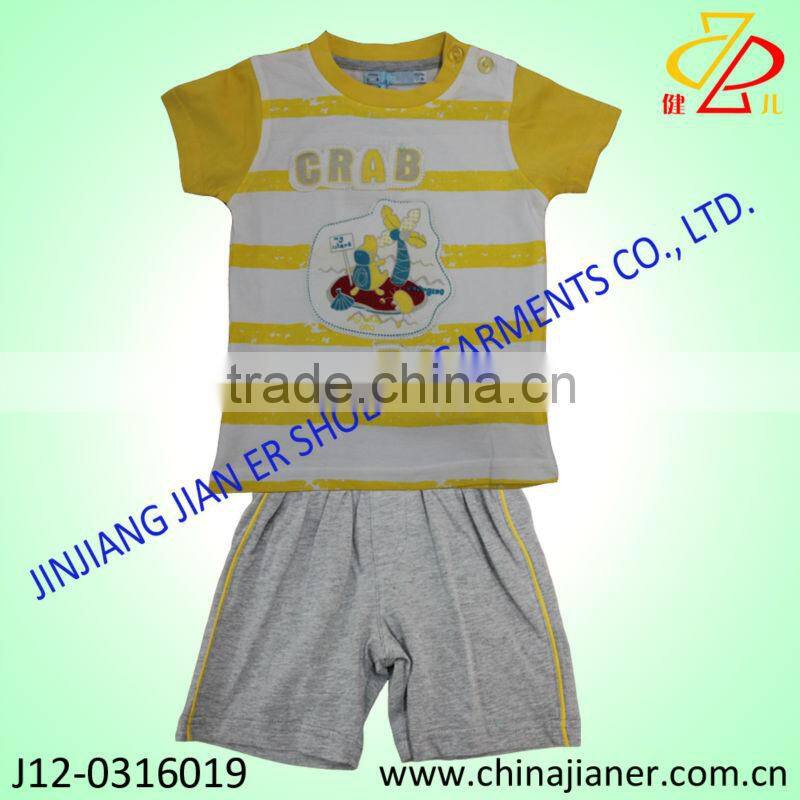 wholesale boy summer 3 pcs set fashion design kids clothing