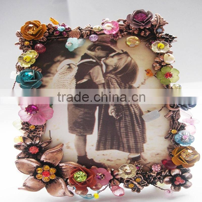 Antique metal zinc alloy classical photo frame home decorative