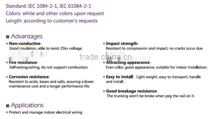 PVC Cable Trunking Fittings flat Tee