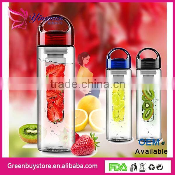 First Generation Tritan Fruit Infuser Water Bottle , Lemon Cap Water Bottle