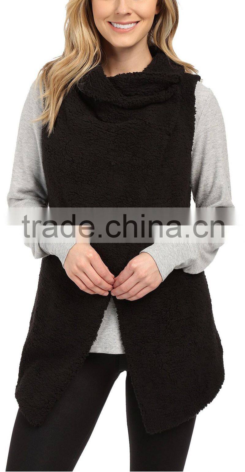 Ramax Custom Women Winter New Design Funnel Neck Fleece Vest For Sports Casual Wear