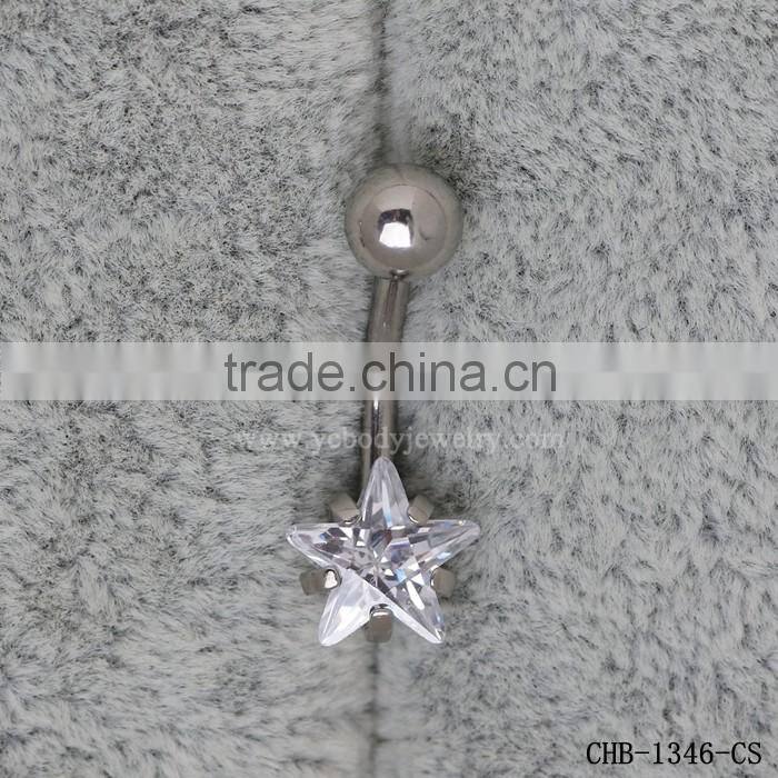 Fashion Jewelry Multi-shape Gem Wholesale 316L Stainless Steel Belly Ring